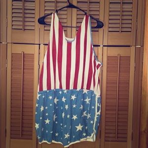 Junk Food Patriotic Romper
